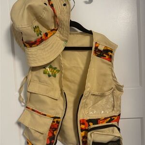 Kids Adventure Explorer Costume Set - Beige and Orange